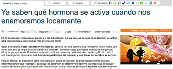 Los enamorados y las hormonas