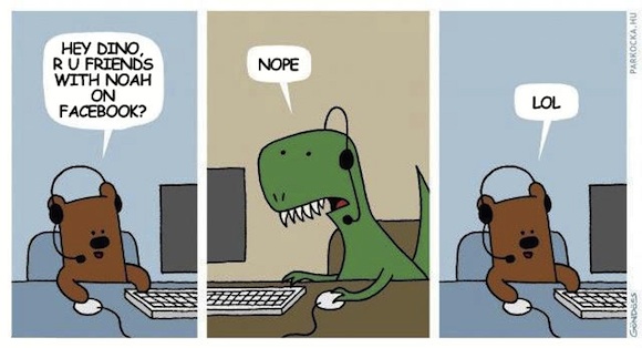 Facebook, Noé y los Dinosaurios
