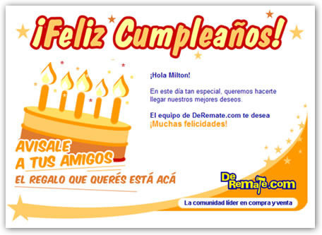 feliz cumplea&ntilde;os de remate