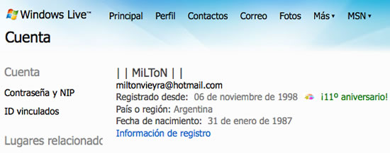 Aniversario Hotmail Aniversario Hotmail