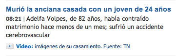 Muri&oacute; la anciana