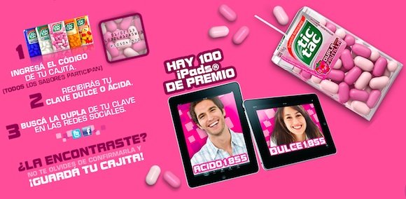 Promo Dupla Sabor Frutilla, gana un iPad con TIc Tac