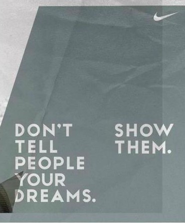 Show people your dreams: Nike