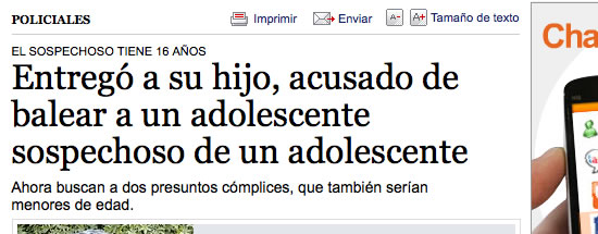 Sospechoso de ser adolescente Sospechoso de ser adolescente