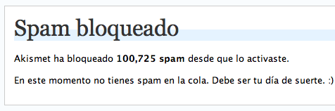 Spam Bloqueado