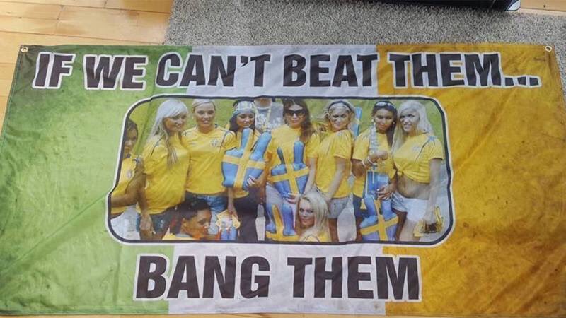 Bandera hinchas irlandeses