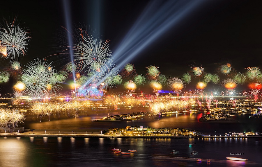 Año nuevo en Dubai 2014: Récord mundial de fuegos artificiales