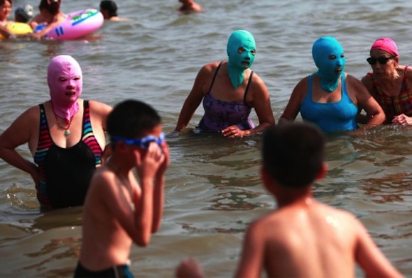 Facekini en China Facekini en China