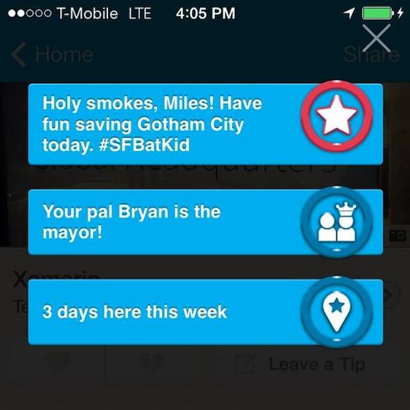 #SFBatKid en Foursquare
