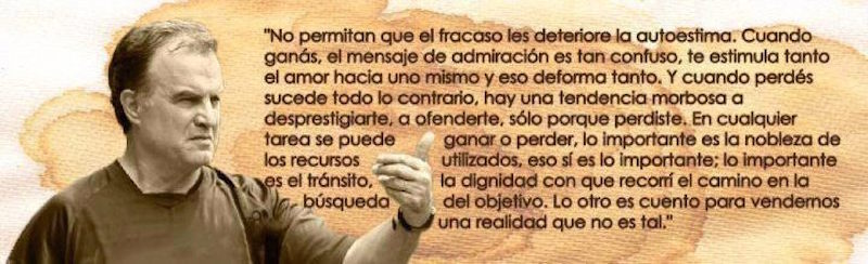 El fracaso y el triunfo según Marcelo Bielsa