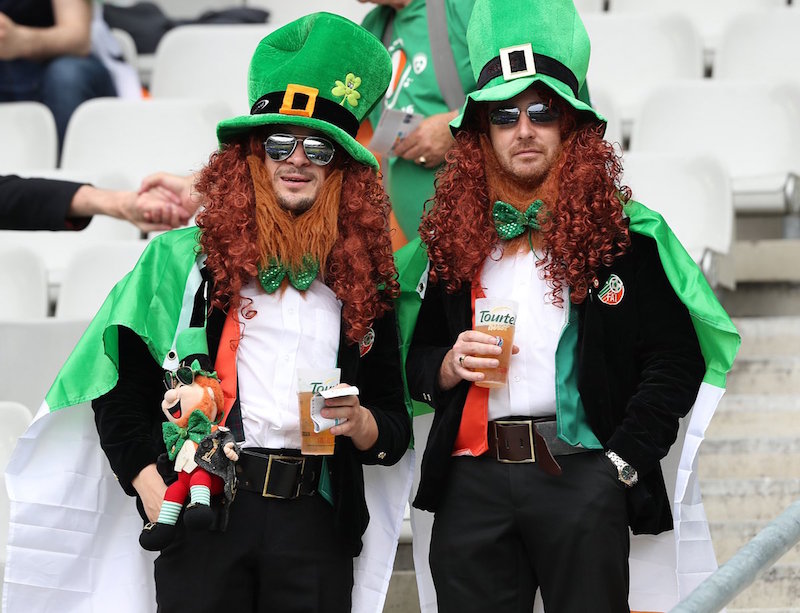 Hinchas irlandeses en la Euro 2016