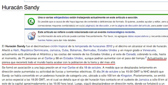 El Huracan Sandy: El huracán con nombre de postrecito El Huracan Sandy: El huracán con nombre de postrecito