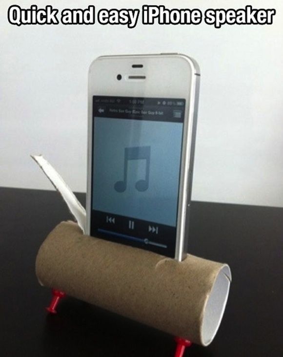Parlantes de iPhone caseros