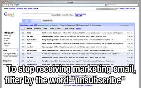 Cómo dejar de recibir spam