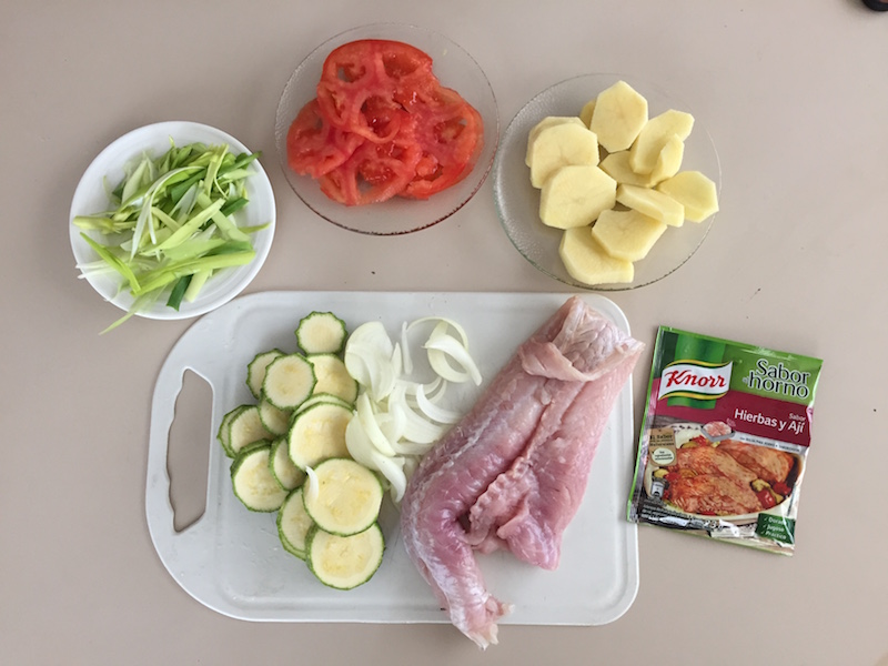 Cociné una merluza al horno con las bolsas Knorr