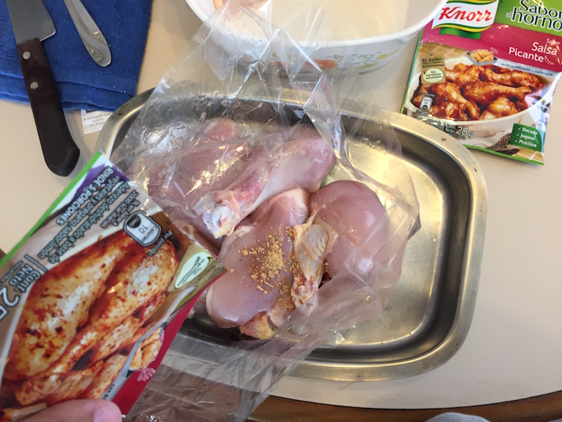 Pollo al horno con papas en Bolsa Knorr