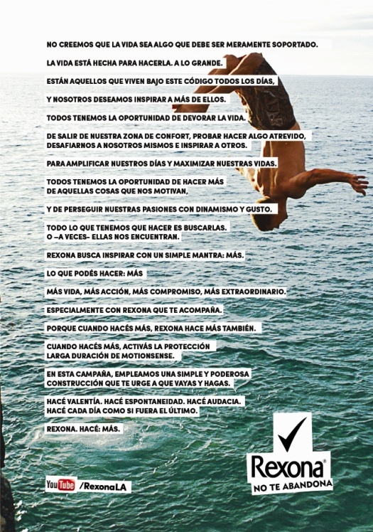 Manifiesto Rexona: Hacé más