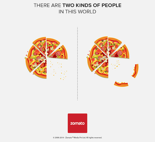 Zomato: Los que comen el tronquito de la pizza